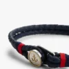 Pulseira de couro trançado náutico Pulseira de couro trançado náutico