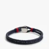 Pulseira de couro trançado náutico Pulseira de couro trançado náutico