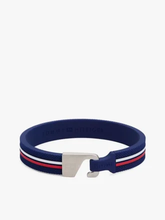 Pulseira de silicone com riscas exclusivas