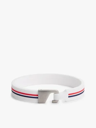 Pulseira de silicone com riscas exclusivas