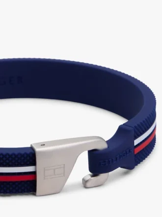 Pulseira de silicone com riscas exclusivas
