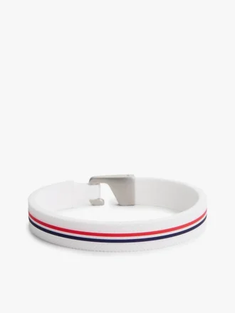 Pulseira de silicone com riscas exclusivas