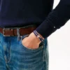 Pulseira de silicone com riscas exclusivas
