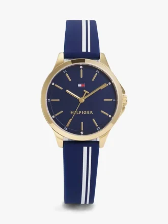 Relógio com bracelete de 34 mm com riscas exclusivas