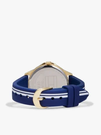 Relógio com bracelete de 34 mm com riscas exclusivas