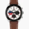 Relógio cronógrafo com bracelete em pele de 40 mm Relógio cronógrafo com bracelete em pele de 40 mm