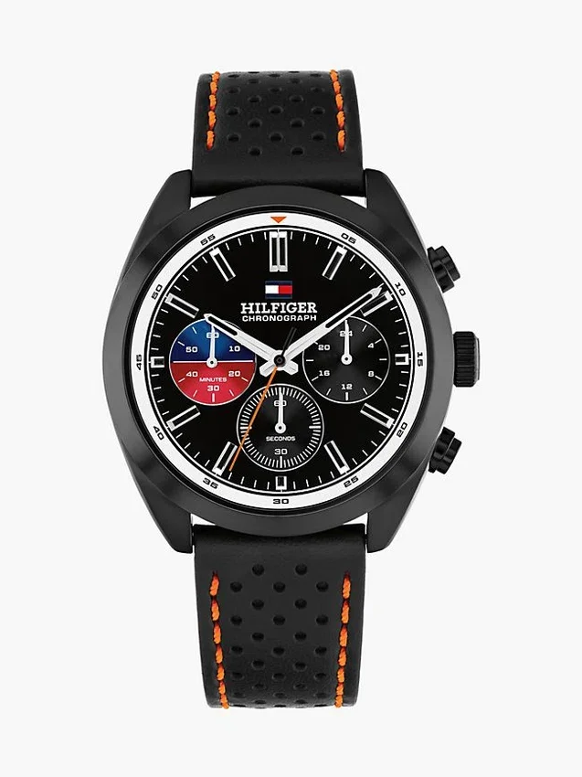 Relógio cronógrafo com bracelete em pele de 40 mm Relógio cronógrafo com bracelete em pele de 40 mm