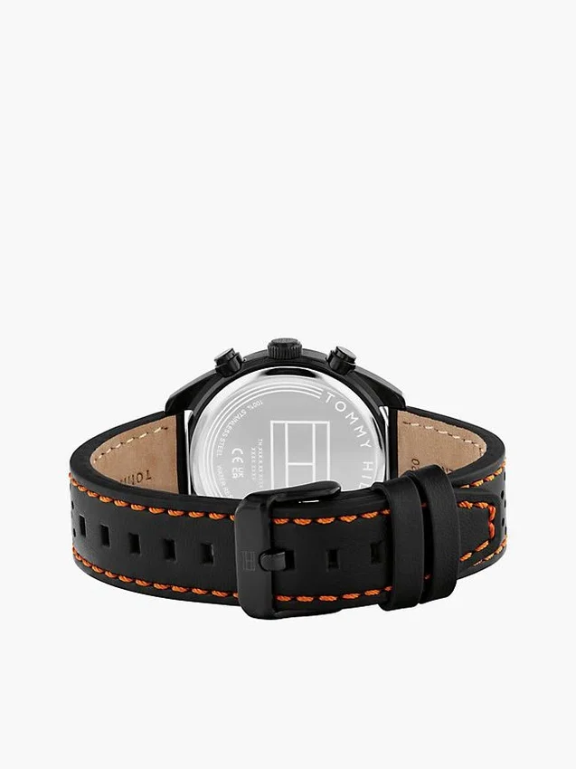 Relógio cronógrafo com bracelete em pele de 40 mm Relógio cronógrafo com bracelete em pele de 40 mm