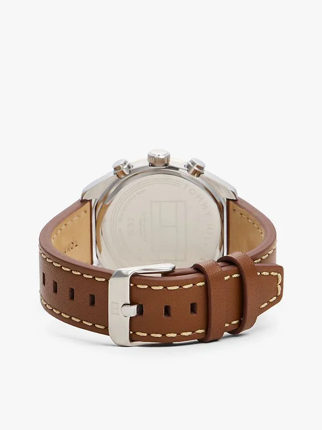 Relógio cronógrafo com bracelete em pele de 40 mm Relógio cronógrafo com bracelete em pele de 40 mm