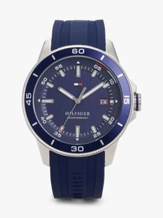 Relógio cronógrafo com bracelete em silicone de 43 mm