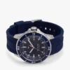 Relógio cronógrafo com bracelete em silicone de 43 mm