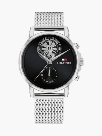 Relógio de vestir com bracelete em malha de 40 mm