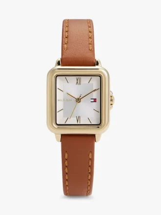 Relógio de vestir com bracelete em pele de 24 mm