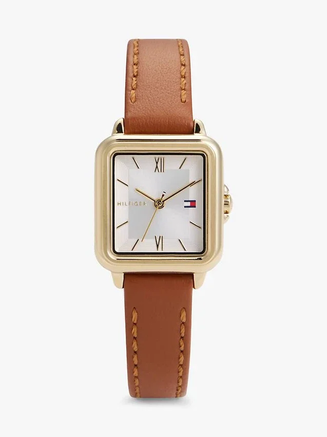 Relógio de vestir com bracelete em pele de 24 mm Relógio de vestir com bracelete em pele de 24 mm