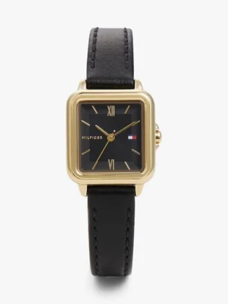 Relógio de vestir com bracelete em pele de 24 mm
