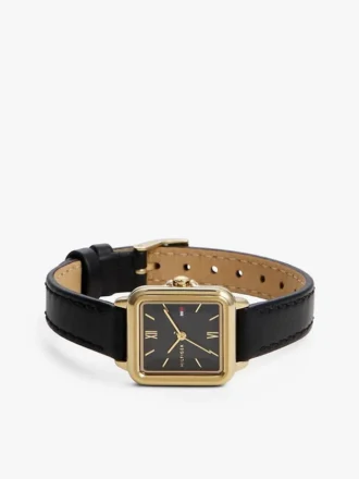 Relógio de vestir com bracelete em pele de 24 mm