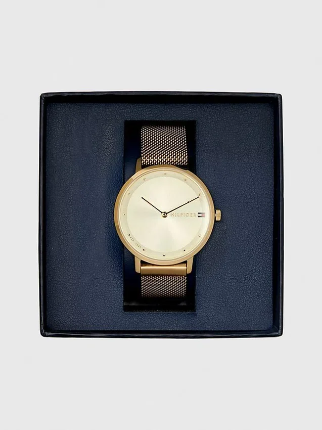 Relógio dourado com bracelete magnética Relógio dourado com bracelete magnética
