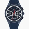 Relógio Dual-Time com bracelete de silicone de 43 mm