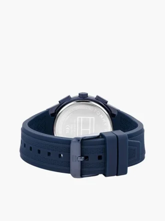 Relógio Dual-Time com bracelete de silicone de 43 mm