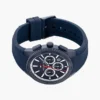 Relógio Dual-Time com bracelete de silicone de 43 mm