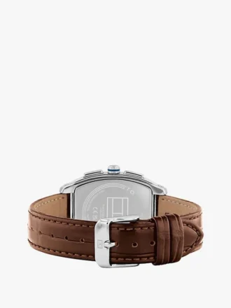 Relógio multifunções com bracelete em pele de 36 mm