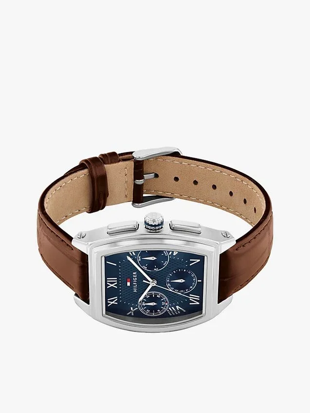 Relógio multifunções com bracelete em pele de 36 mm Relógio multifunções com bracelete em pele de 36 mm
