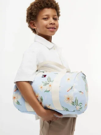 Saco de viagem com estampado floral para criança