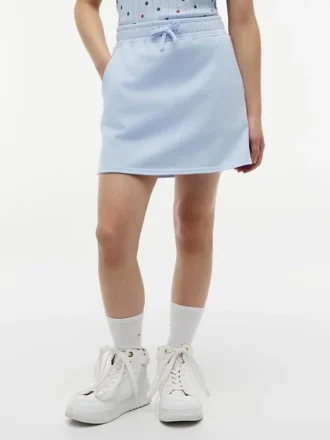 Saia-calça de felpo para criança