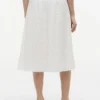 Saia Midi com Oletos Bordados Saia Midi com Oletos Bordados