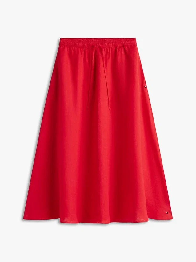 Saia Midi de Linho Saia Midi de Linho