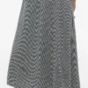 Saia Midi em Mistura de Linho e Gingham Saia Midi em Mistura de Linho e Gingham