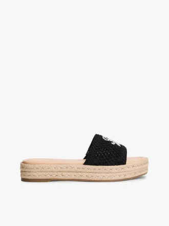 Sandália Espadrilha com Monograma em Letra Cursiva