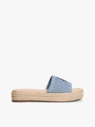 Sandália Espadrilha com Monograma em Letra Cursiva