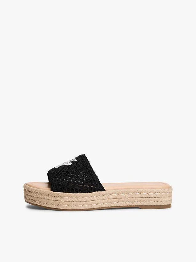 Sandália Espadrilha com Monograma em Letra Cursiva Sandália Espadrilha com Monograma em Letra Cursiva