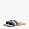 Sandália tipo chinelo em ganga com logótipo em tecido Sandália tipo chinelo em ganga com logótipo em tecido