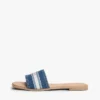 Sandália tipo chinelo em ganga com logótipo em tecido Sandália tipo chinelo em ganga com logótipo em tecido