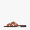 Sandália tipo mocassim em pele Sandália tipo mocassim em pele