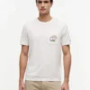 T-shirt com bolso e logótipo floral T-shirt com bolso e logótipo floral