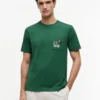 T-shirt com bolso e logótipo floral T-shirt com bolso e logótipo floral