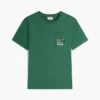 T-shirt com bolso e logótipo floral T-shirt com bolso e logótipo floral