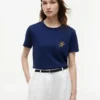 T-shirt com bolso e monograma em letra cursiva T-shirt com bolso e monograma em letra cursiva