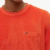 T-shirt com bolso em tecido felpudo T-shirt com bolso em tecido felpudo