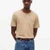 T-shirt com bolso às riscas T-shirt com bolso às riscas