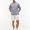T-shirt com bolso às riscas T-shirt com bolso às riscas