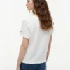 T-shirt com decote redondo em mistura de linho T-shirt com decote redondo em mistura de linho
