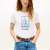 T-shirt com estampado de veleiro T-shirt com estampado de veleiro