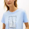 T-shirt com estampado de veleiro T-shirt com estampado de veleiro