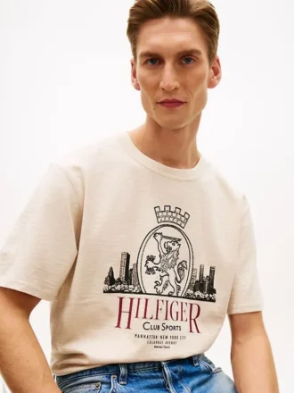 T-shirt com grafismo Hilfiger Crest