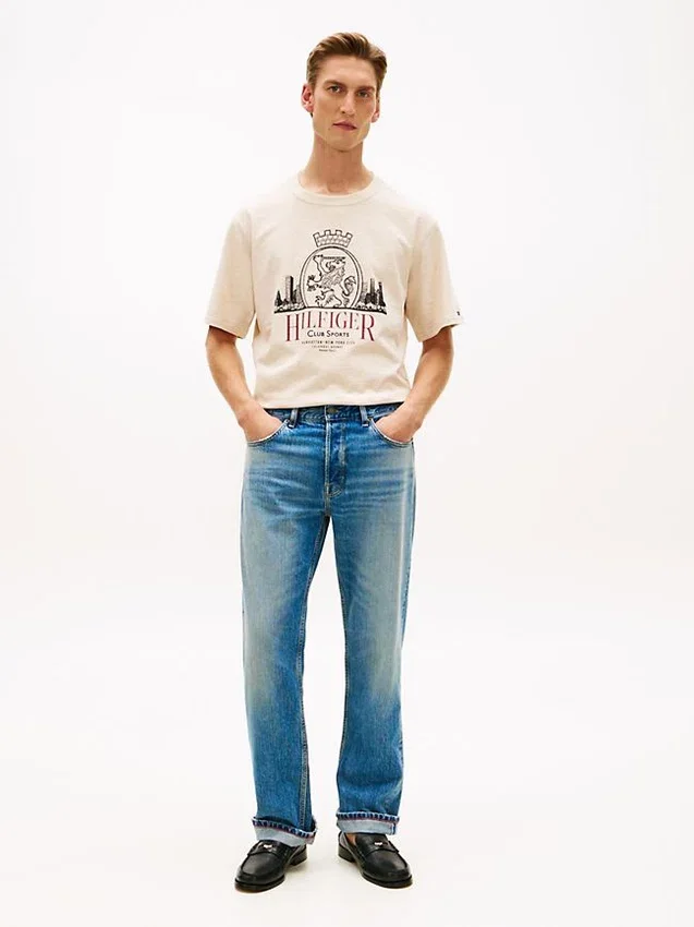 T-shirt com grafismo Hilfiger Crest T-shirt com grafismo Hilfiger Crest