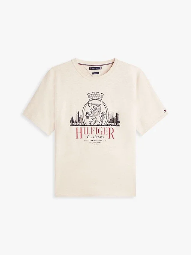 T-shirt com grafismo Hilfiger Crest T-shirt com grafismo Hilfiger Crest